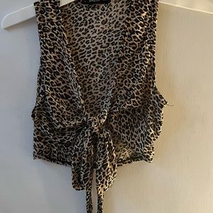 cheetah crop top